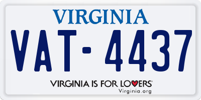 VA license plate VAT4437