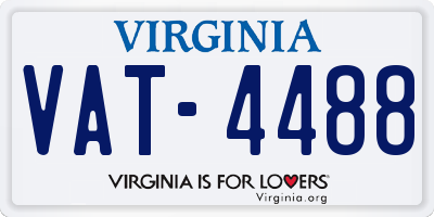 VA license plate VAT4488