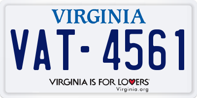 VA license plate VAT4561