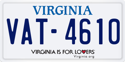 VA license plate VAT4610