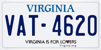 VA license plate VAT4620