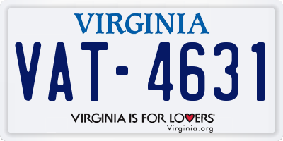 VA license plate VAT4631