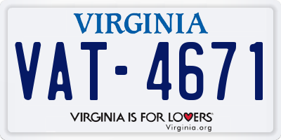 VA license plate VAT4671