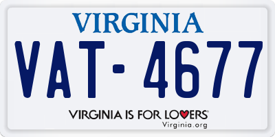 VA license plate VAT4677