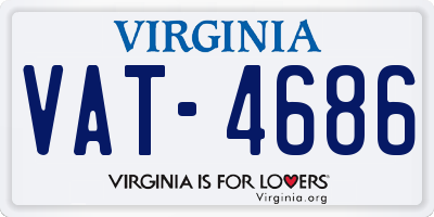 VA license plate VAT4686