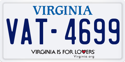 VA license plate VAT4699