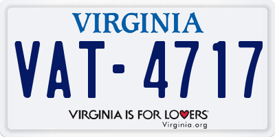 VA license plate VAT4717