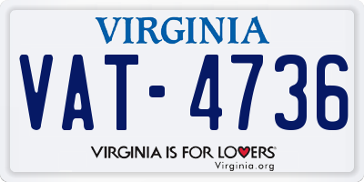 VA license plate VAT4736