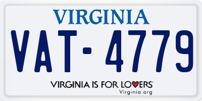 VA license plate VAT4779