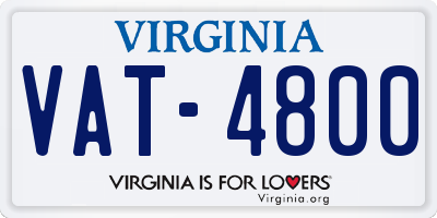 VA license plate VAT4800