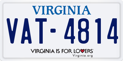 VA license plate VAT4814