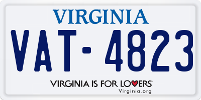 VA license plate VAT4823