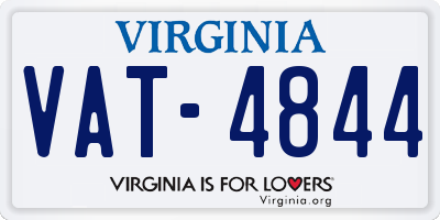 VA license plate VAT4844