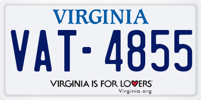 VA license plate VAT4855