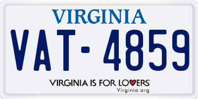 VA license plate VAT4859