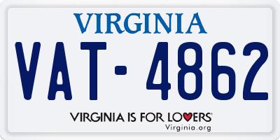 VA license plate VAT4862