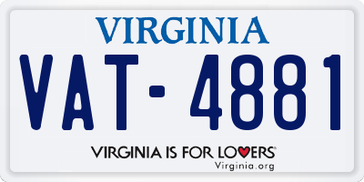 VA license plate VAT4881