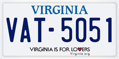 VA license plate VAT5051