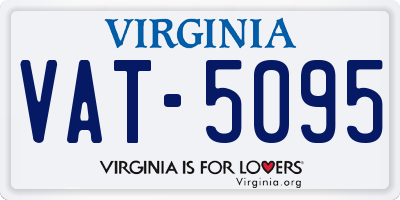 VA license plate VAT5095