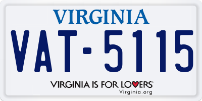 VA license plate VAT5115