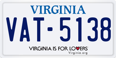 VA license plate VAT5138