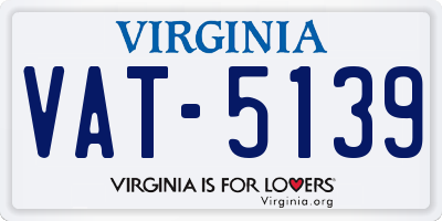 VA license plate VAT5139