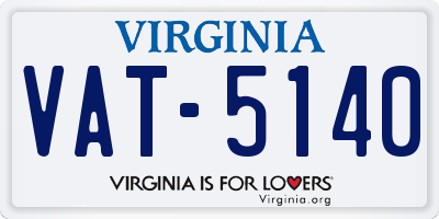 VA license plate VAT5140