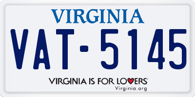 VA license plate VAT5145