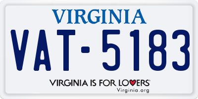 VA license plate VAT5183