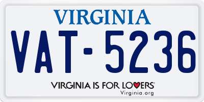 VA license plate VAT5236