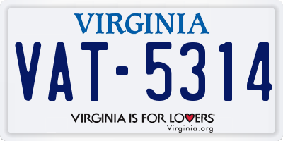 VA license plate VAT5314