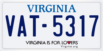 VA license plate VAT5317