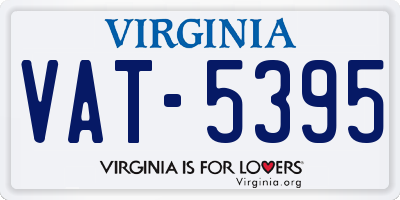 VA license plate VAT5395