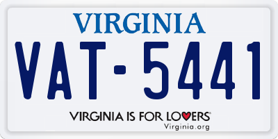 VA license plate VAT5441