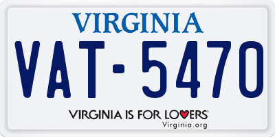 VA license plate VAT5470