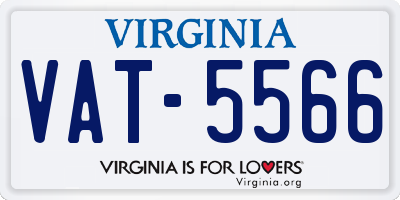 VA license plate VAT5566