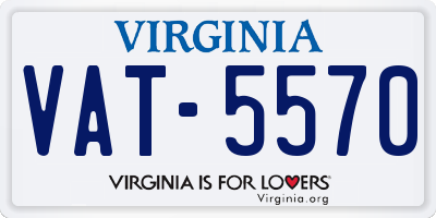 VA license plate VAT5570