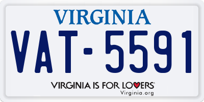 VA license plate VAT5591