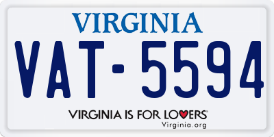 VA license plate VAT5594