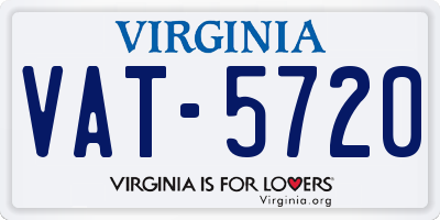 VA license plate VAT5720