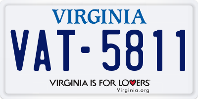 VA license plate VAT5811