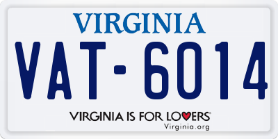 VA license plate VAT6014