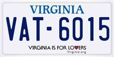 VA license plate VAT6015