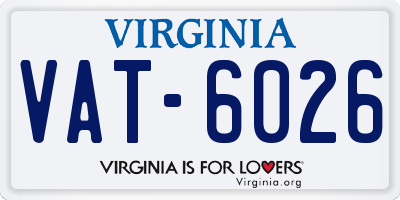 VA license plate VAT6026