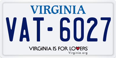 VA license plate VAT6027