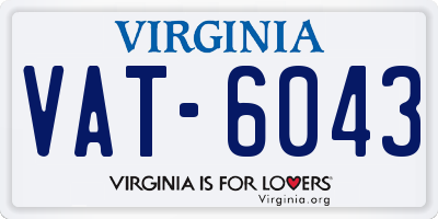 VA license plate VAT6043