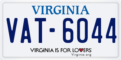 VA license plate VAT6044