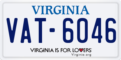 VA license plate VAT6046