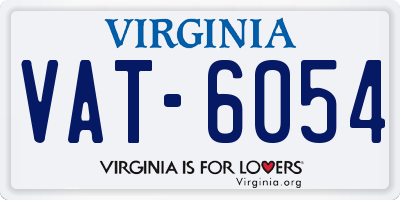 VA license plate VAT6054