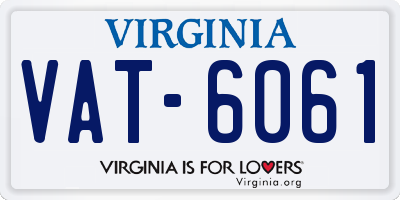 VA license plate VAT6061